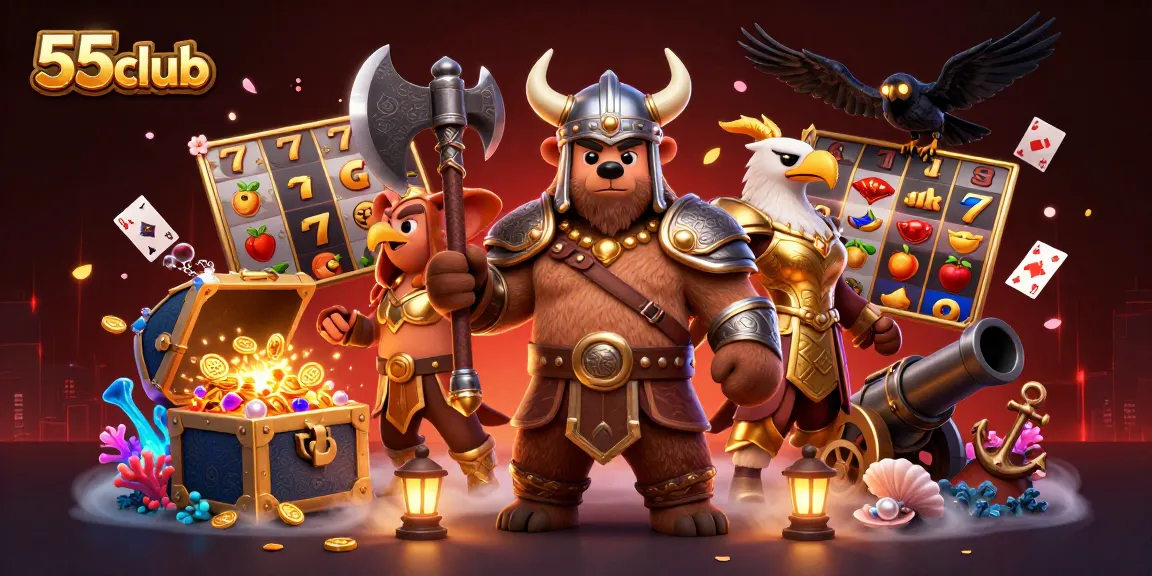 Win big with 55club’s vibrant casino themes featuring dynamic characters and rich gaming elements.