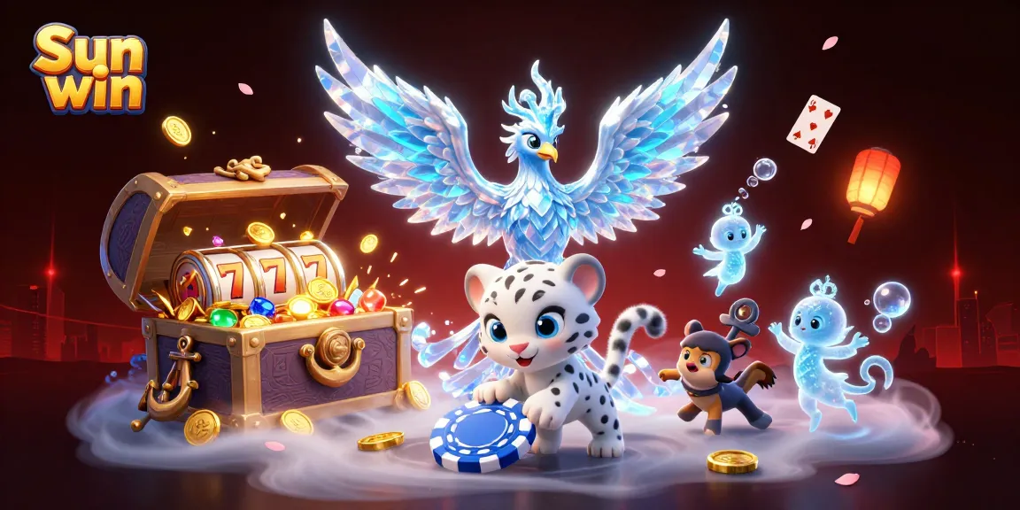Join the thrilling action with Sun win as the 3D phoenix scatters riches and winning cards!