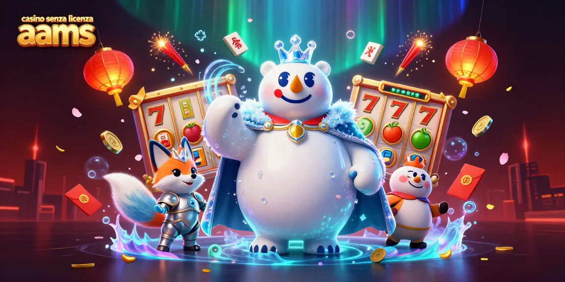 Experience the vibrant world of casino senza licenza aams with dynamic slot machines, royal characters, and festive elements.