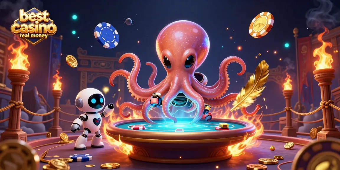 Experience the thrill of winning at the best online casino real money with a vibrant space-themed poker scene.