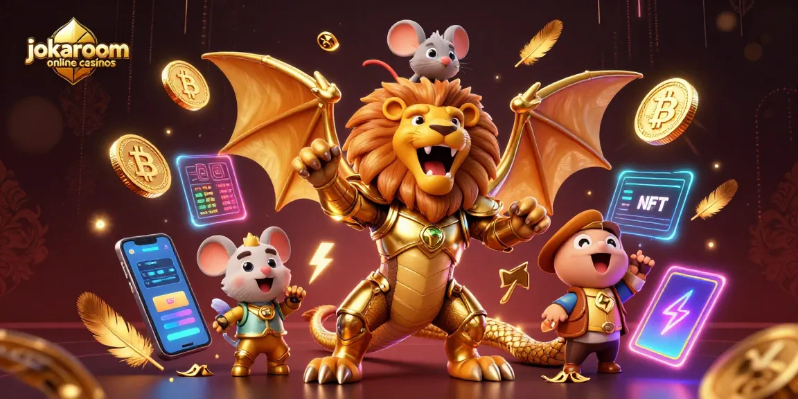 Experience exciting gameplay at jokaroom online casinos with gold-drenched characters and digital currencies.